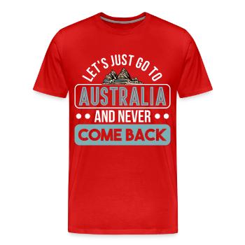 Australier Outback Australien Geschenk - Männer Premium Bio T-Shirt - Rot - Vorne - Damien (186cm)