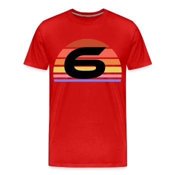 6 - Männer Premium Bio T-Shirt - Rot - Vorne - Damien (186cm)