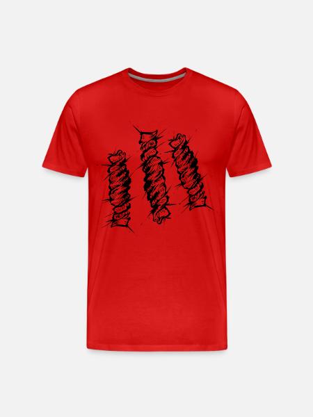Noodle Fussili - Men's Premium Organic T-Shirt - red