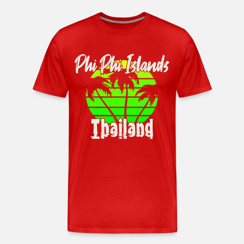 Phi Phi Islands Thailand - Männer Premium Bio T-Shirt - Rot