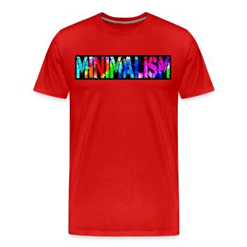 Le minimalisme est un mouvement qui a commencé au 21ème siècle - T-shirt bio Premium Homme - rouge - Devant - Damien (186cm)