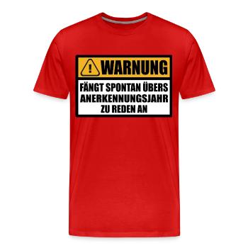 Abschiedsgeschenk nach Anerkennungsjahr Erzieher - Männer Premium Bio T-Shirt - Rot - Vorne - Damien (186cm)