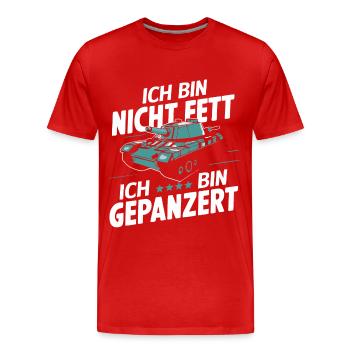 Chars Chars principaux Chars de combat Chars Chars Pilotes de chars - T-shirt bio Premium Homme - rouge - Devant - Damien (186cm)
