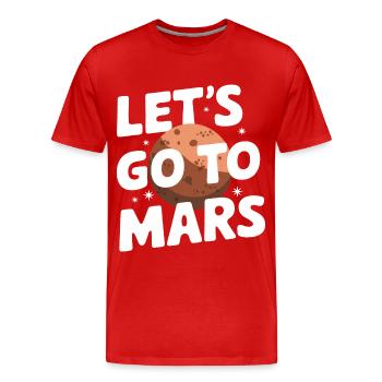Mars Planet Planeten Sonnensystem - Männer Premium Bio T-Shirt - Rot - Vorne - Damien (186cm)
