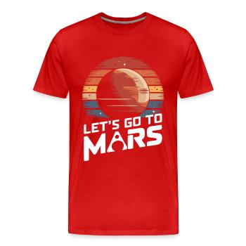 Mars Planet Planeten Sonnensystem - Männer Premium Bio T-Shirt - Rot - Vorne - Damien (186cm)