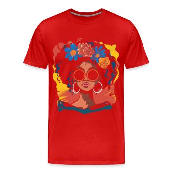 Afro-Américains Afrique - T-shirt bio Premium Homme - rouge - Devant - Damien (186cm)