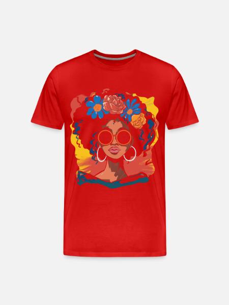 Afro Americans Africa - Men's Premium Organic T-Shirt - red