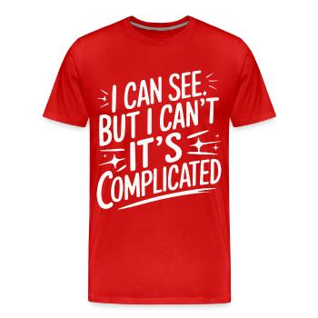 Blind blindness Visually impaired people - Men's Premium Organic T-Shirt - red - Front - Damien (186cm)