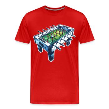 Tischkicker Tischfußball - Männer Premium Bio T-Shirt - Rot - Vorne - Damien (186cm)