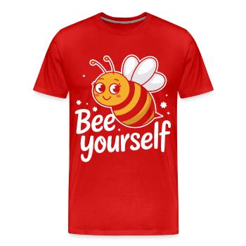abeille abeille apicultrice abeille abeille - T-shirt bio Premium Homme - rouge - Devant - Damien (186cm)
