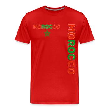 MOROCCAN team supporter football - Men's Premium Organic T-Shirt - red - Front - Damien (186cm)