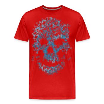 os du crâne - T-shirt bio Premium Homme - rouge - Devant - Damien (186cm)