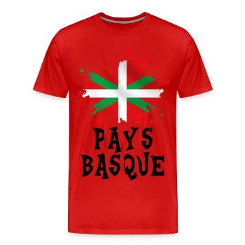 pays basque 09 - T-shirt bio Premium Homme - rouge - Devant - Damien (186cm)