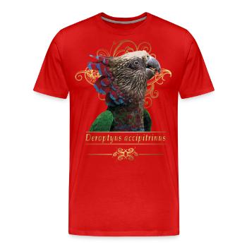 Der Cacique-Papagei - Männer Premium Bio T-Shirt - Rot - Vorne - Damien (186cm)