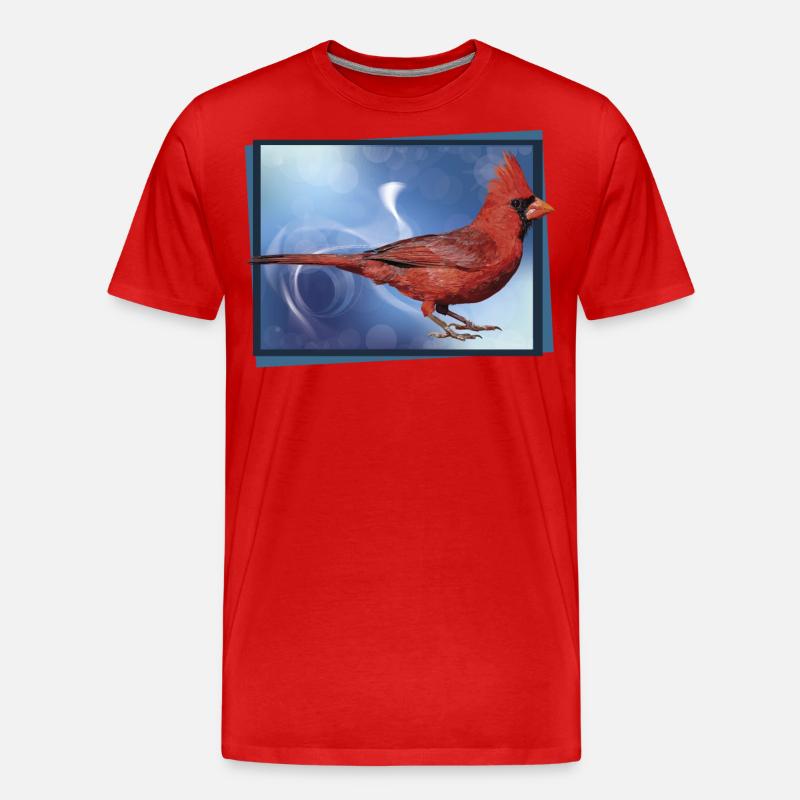 Der nördliche Kardinal - Männer Premium Bio T-Shirt - Rot