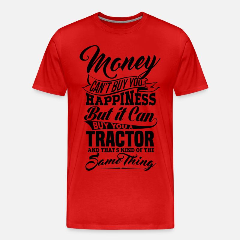 GELD UND TRAKTOR - Männer Premium Bio T-Shirt - Rot