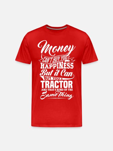 MONEY AND TRACTOR - Men's Premium Organic T-Shirt - red