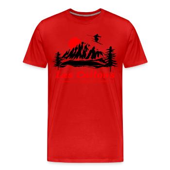 les collons - T-shirt bio Premium Homme - rouge - Devant - Damien (186cm)