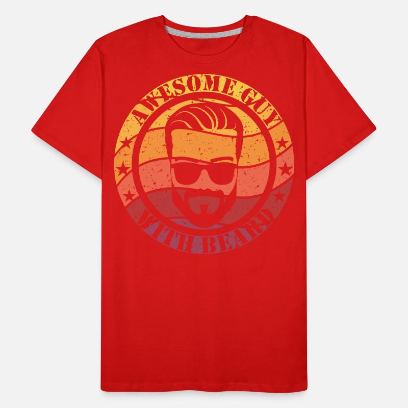 Awesome guy with beard Men's Premium Organic T-Shirt