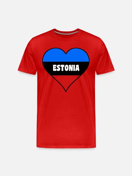 Estonia - Men's Premium Organic T-Shirt - red