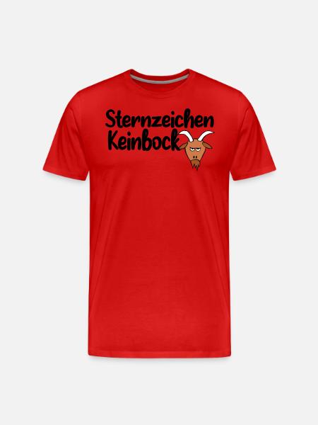 sternzeichen keinbock - Männer Premium Bio T-Shirt - Rot