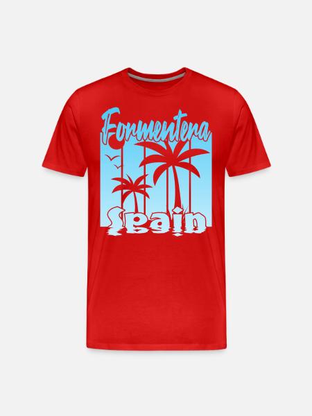 Formentera Spain - Men's Premium Organic T-Shirt - red