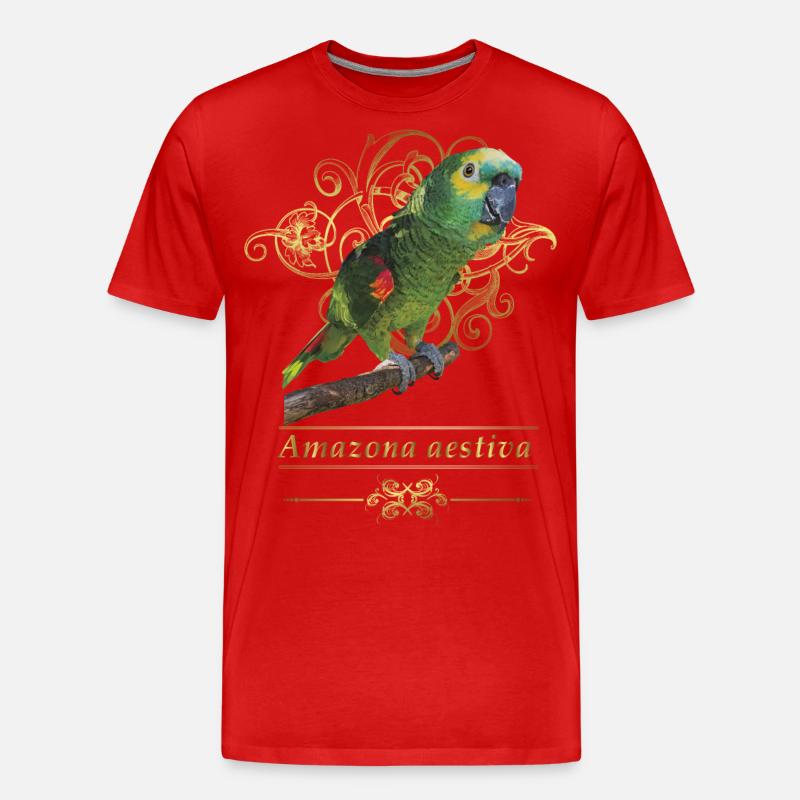 Die Blaustirnamazone - Männer Premium Bio T-Shirt - Rot