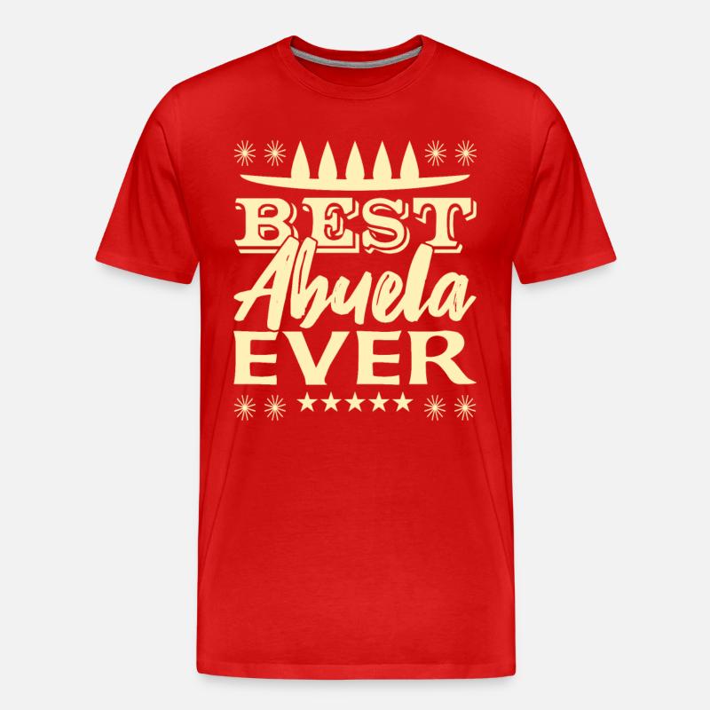 Best Abuela Ever - Männer Premium Bio T-Shirt - Rot