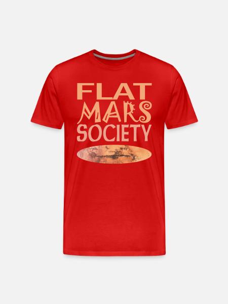 Flat Mars Society - Men's Premium Organic T-Shirt - red