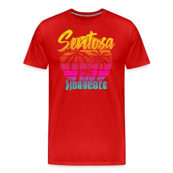 Sentosa Singapour - T-shirt bio Premium Homme - rouge - Devant - Damien (186cm)