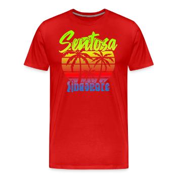 Sentosa Singapore - Männer Premium Bio T-Shirt - Rot - Vorne - Damien (186cm)
