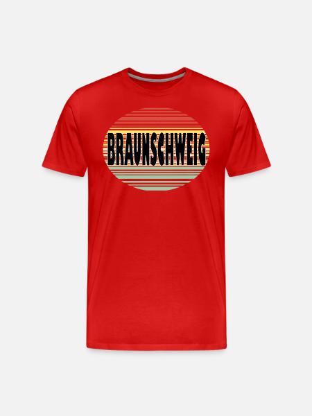 Braunschweig - Männer Premium Bio T-Shirt - Rot
