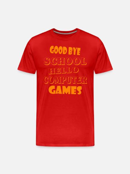 School Gamer Students - Men's Premium Organic T-Shirt - red