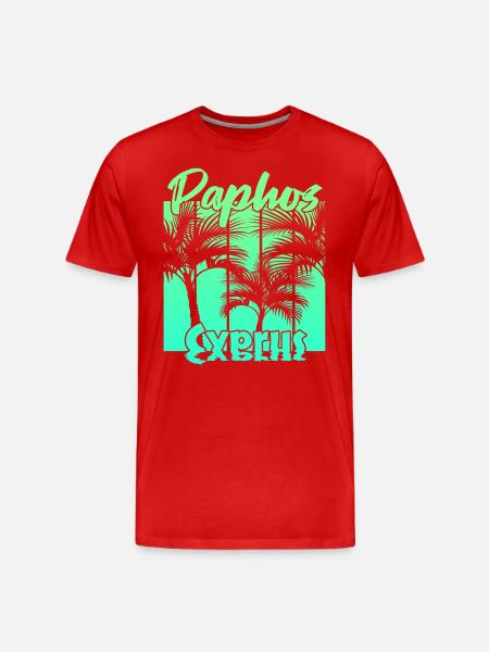Paphos Chypre - T-shirt bio Premium Homme - rouge