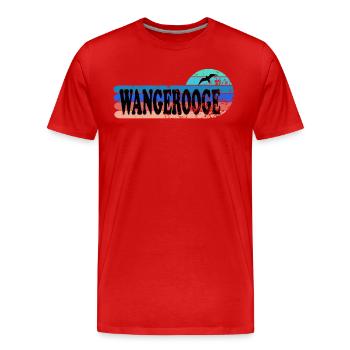 Insel Wangerooge Ostfriesland - Männer Premium Bio T-Shirt - Rot - Vorne - Damien (186cm)