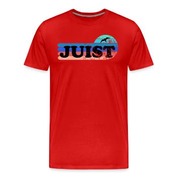 Insel Juist Ostfriesland - Männer Premium Bio T-Shirt - Rot - Vorne - Damien (186cm)