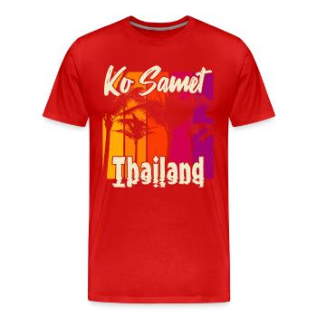 Ko Samet Thailand - Men's Premium Organic T-Shirt - red - Front - Damien (186cm)