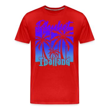 Phuket Thailand Sonnenuntergang - Männer Premium Bio T-Shirt - Rot - Vorne - Damien (186cm)