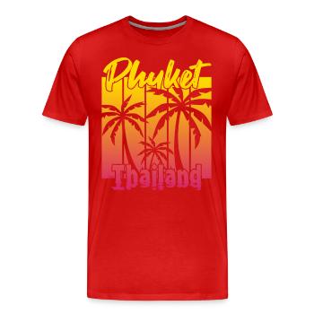 Phuket Thailand Sonnenuntergang - Männer Premium Bio T-Shirt - Rot - Vorne - Damien (186cm)