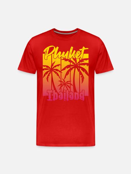 Phuket Thailand Sunset - Men's Premium Organic T-Shirt - red