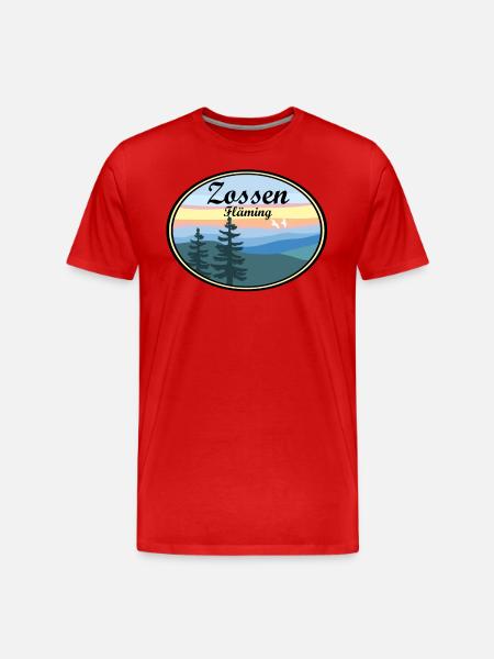 Zossen Fläming Sticker - Männer Premium Bio T-Shirt - Rot