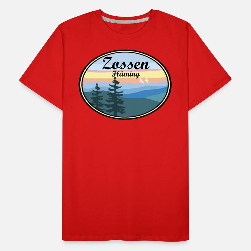 Zossen Fläming Sticker Männer Premium Bio T-Shirt