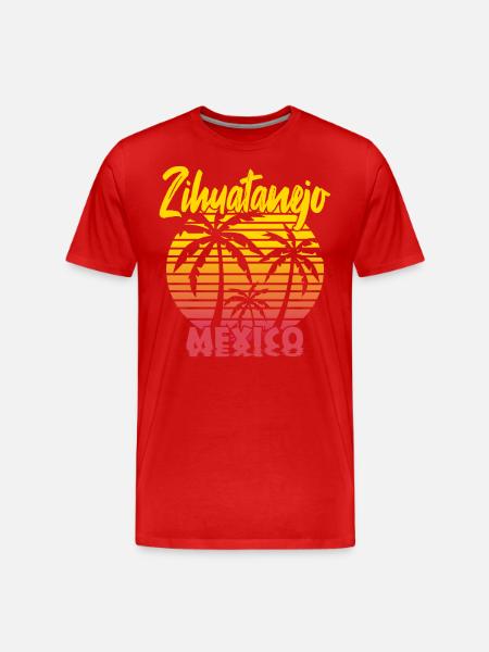 Zihuatanejo Mexico - Männer Premium Bio T-Shirt - Rot