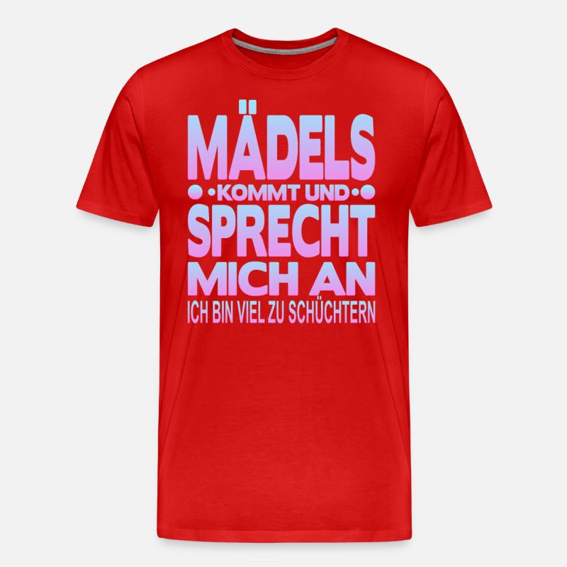 Ich bin Schüchtern - Männer Premium Bio T-Shirt - Rot