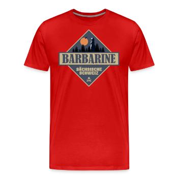 Suisse saxonne Barbarine - T-shirt bio Premium Homme - rouge - Devant - Damien (186cm)