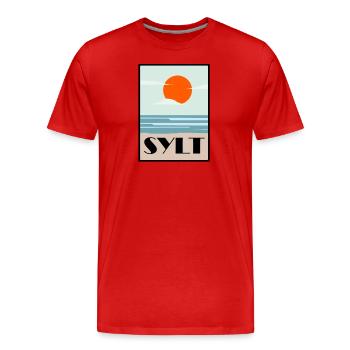 sylt - Männer Premium Bio T-Shirt - Rot - Vorne - Damien (186cm)