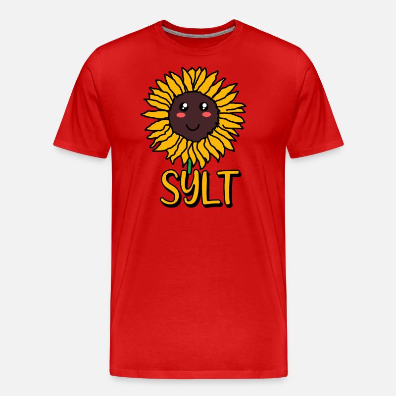 Sylt - Männer Premium Bio T-Shirt - Rot