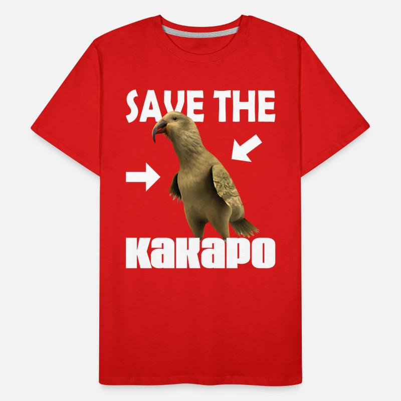 Lagre kakapoen Premium økologisk T-skjorte for menn