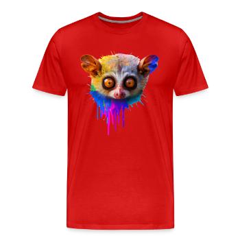 Conception Tarsier - T-shirt bio Premium Homme - rouge - Devant - Damien (186cm)