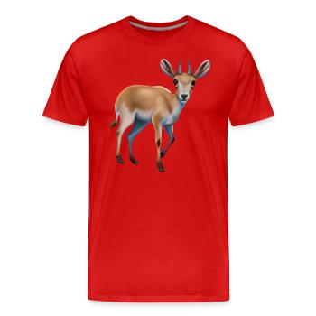 Saiga antelope - Men's Premium Organic T-Shirt - red - Front - Damien (186cm)